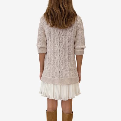 Nirvald™ - 2 i 1 Strikkjole Gaëlle | Den Perfekte Preppy-Look for Høsten
