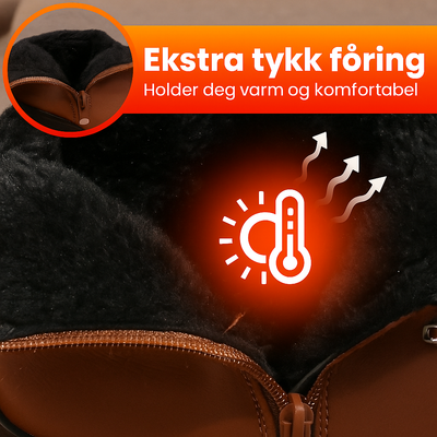 Nirvald™ - Tykk, varm dame sko med høy hæl
