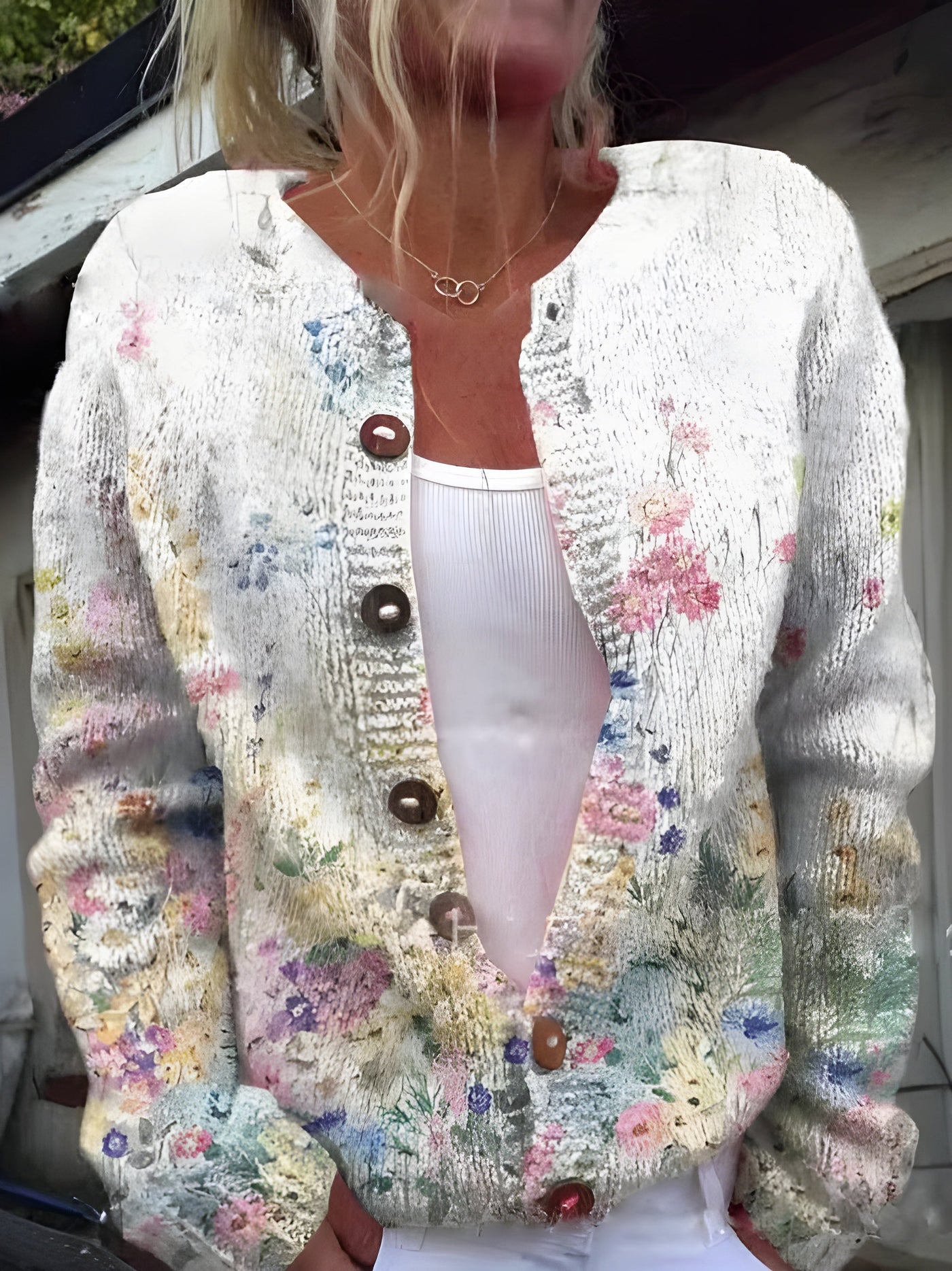 Nirvald™ - Blomstrete Cardigan