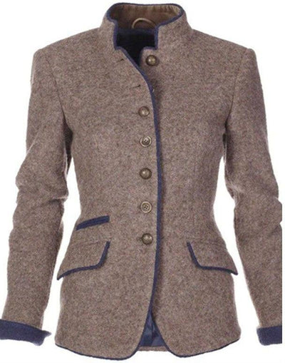 Nirvald™ - Elegant cardigan med høy krage