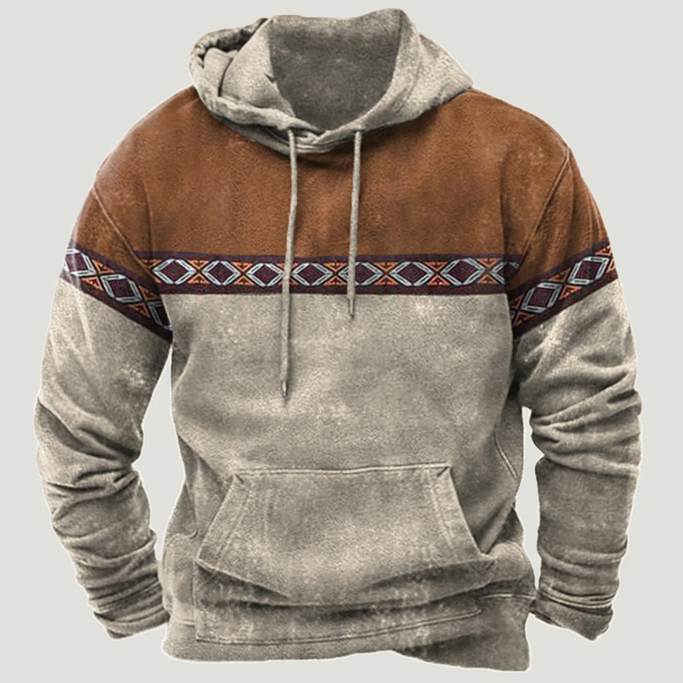 Nirvald™ – Etno-Inspirert Patchwork Hoodie