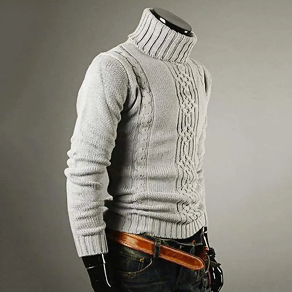 Berta - Varm Strikket Genser med Turtleneck