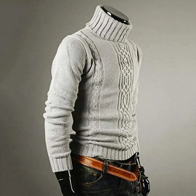 Berta - Varm Strikket Genser med Turtleneck