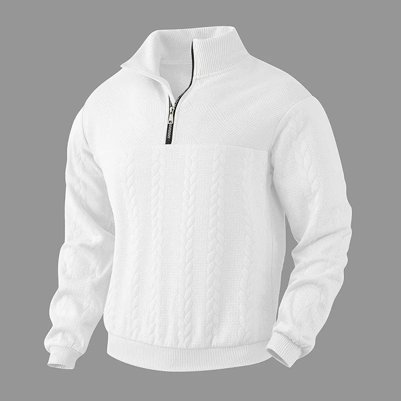 Nirvald™ – Strikket Half-Zip med Ståkrage