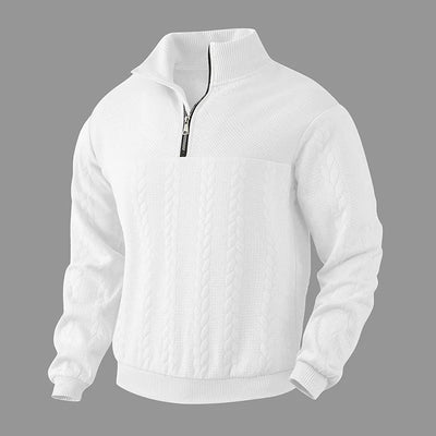 Nirvald™ – Strikket Half-Zip med Ståkrage
