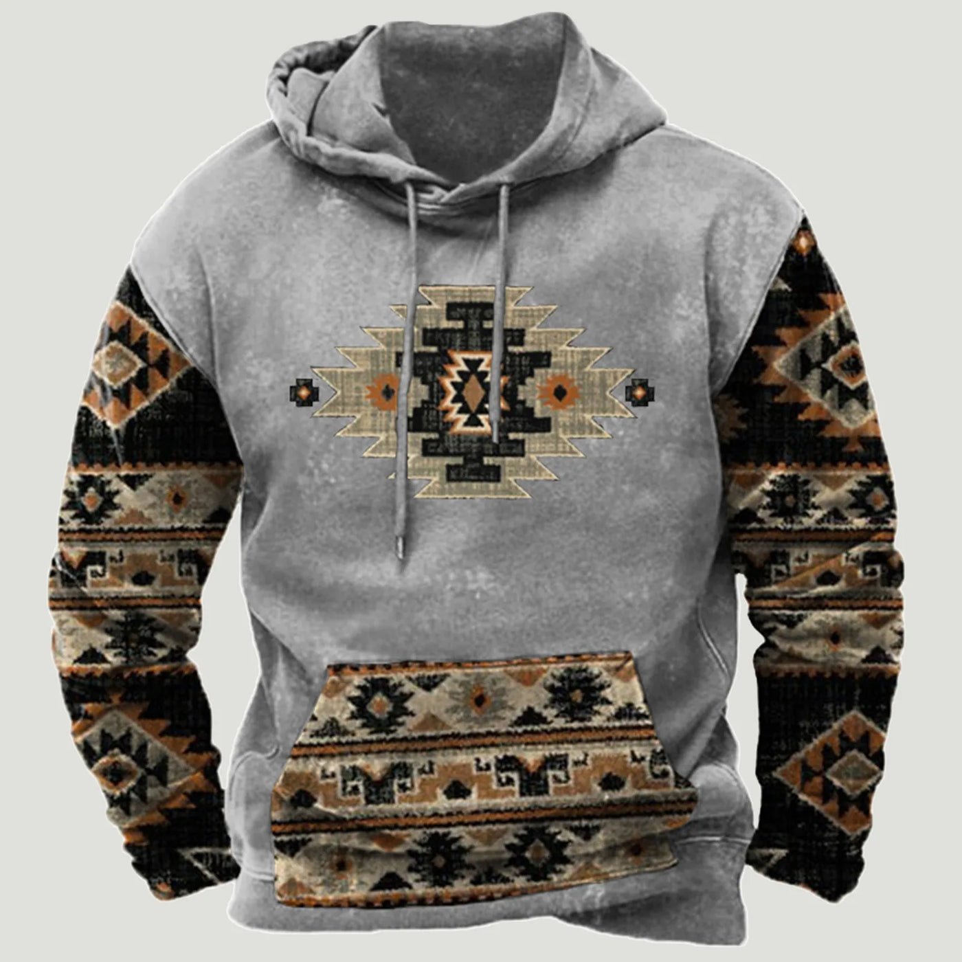 Nirvald™ – Etno-Inspirert Patchwork Hoodie