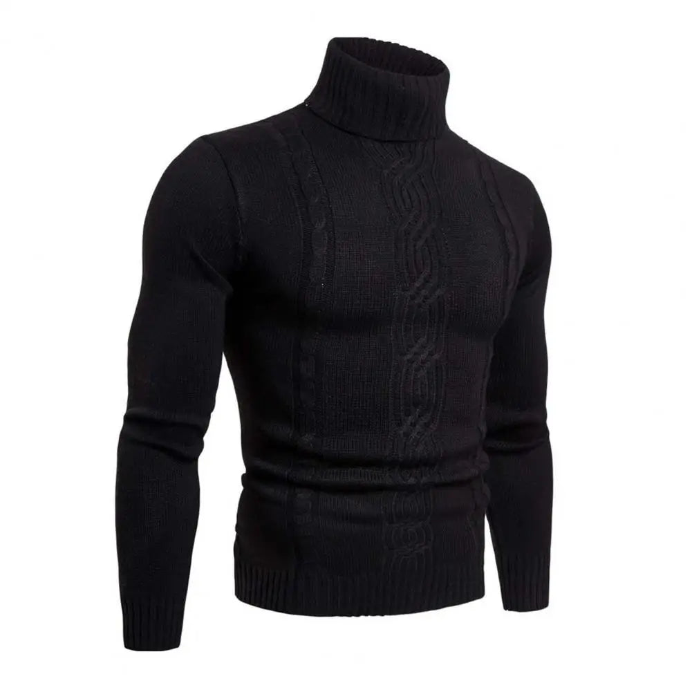 Berta - Varm Strikket Genser med Turtleneck