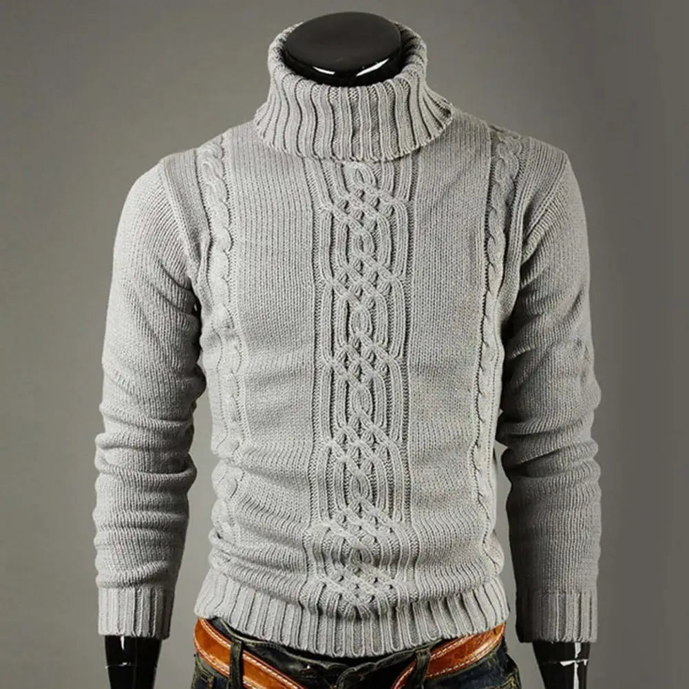 Berta - Varm Strikket Genser med Turtleneck