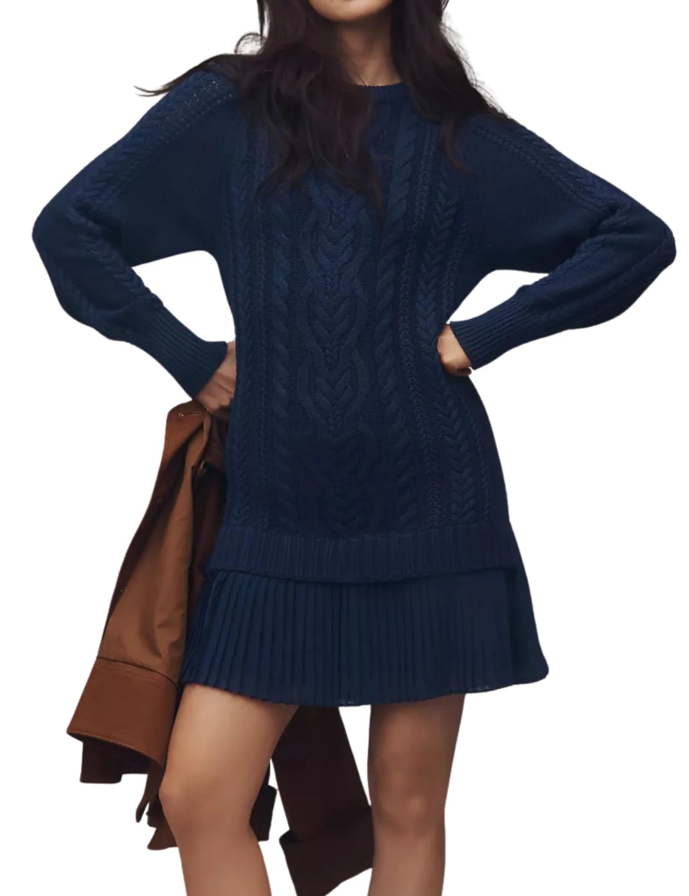 Nirvald™ - 2 i 1 Strikkjole Gaëlle | Den Perfekte Preppy-Look for Høsten