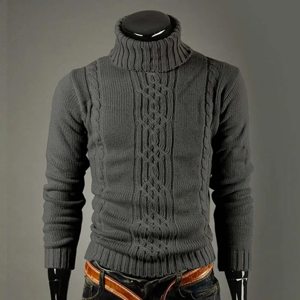 Berta - Varm Strikket Genser med Turtleneck