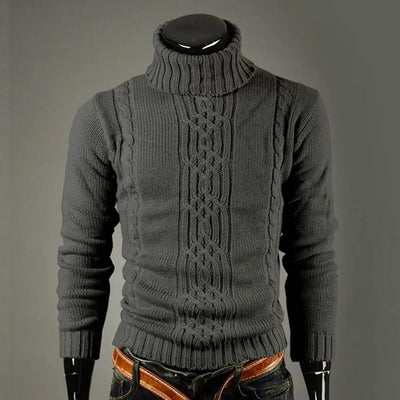 Berta - Varm Strikket Genser med Turtleneck