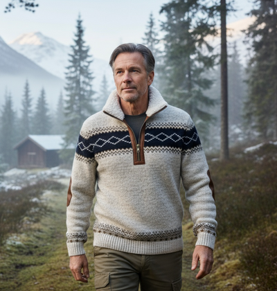 Nirvald™ – Klassisk Nordisk Half-Zip Genser