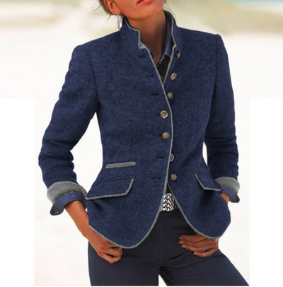 Nirvald™ - Elegant cardigan med høy krage