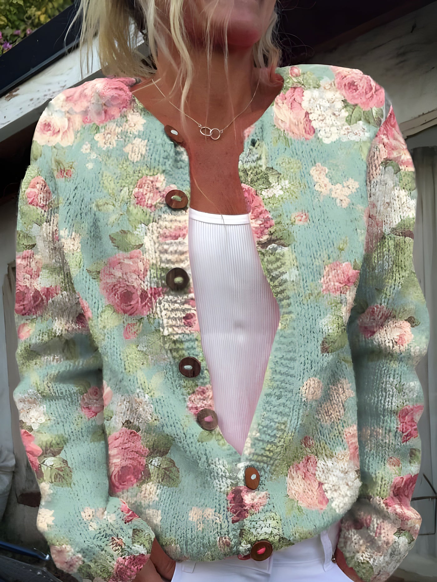Nirvald™ - Blomstrete Cardigan