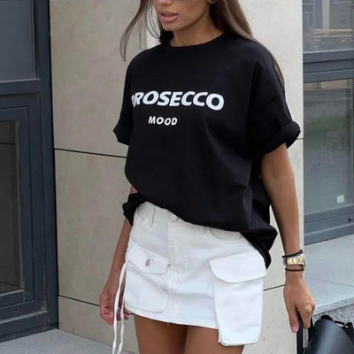 Nirvald™- Oversized T-Skjorte med Grafisk Trykk