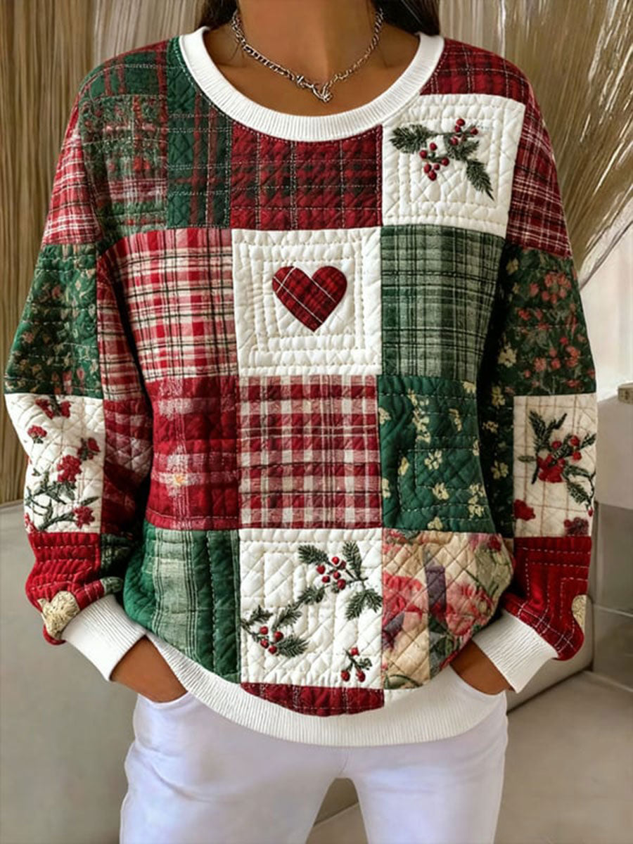 Sweatshirt med rund hals til kvinner - Jul